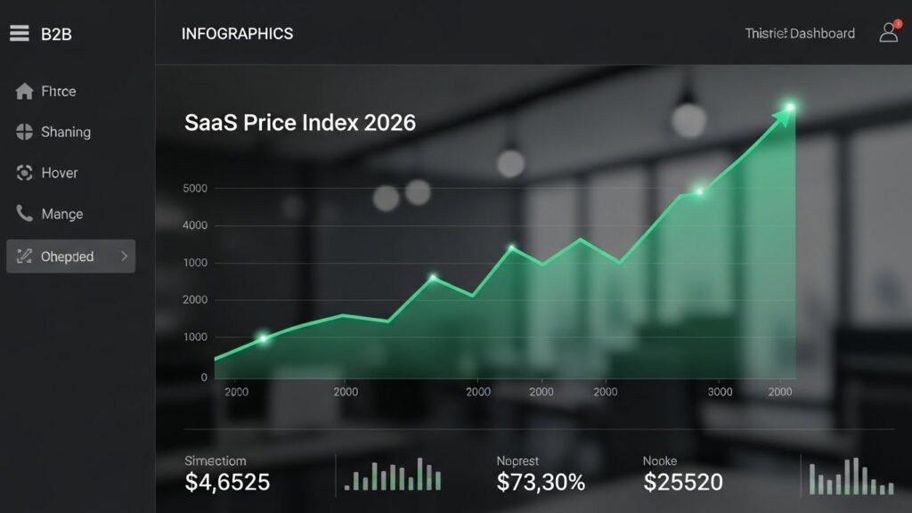 B2B SaaS pricing inflation trends 2026 dashboard showing 11.4 percent growth compared to market rates.