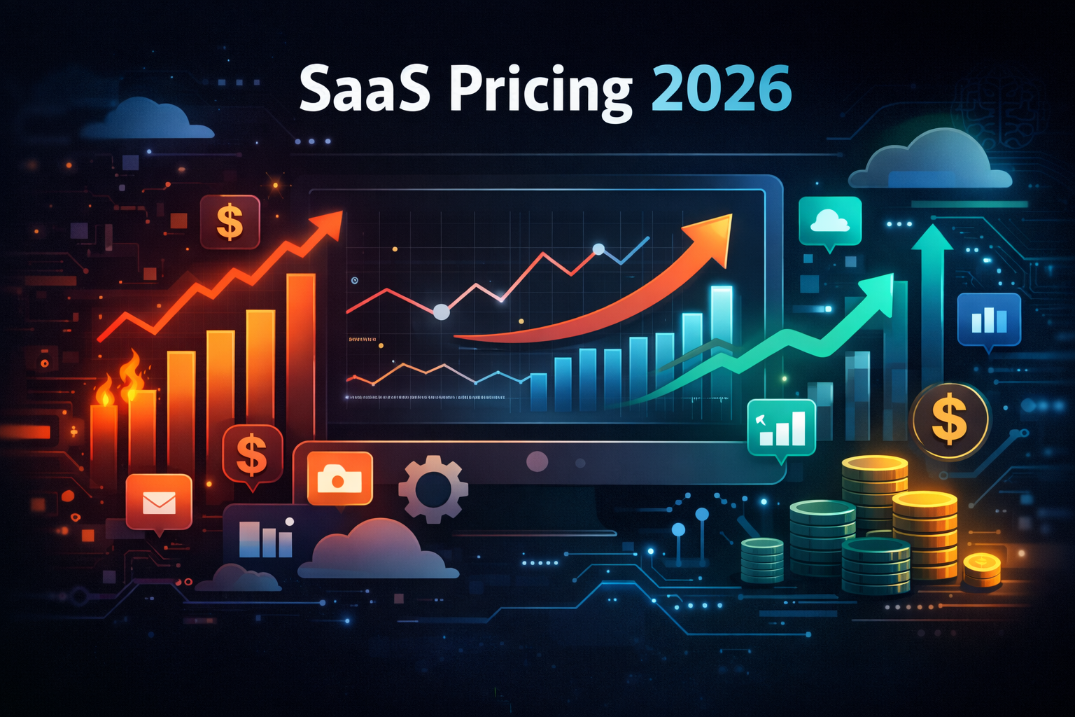 Feature image illustrating SaaS pricing news 2026, showing rising subscription costs, usage-based pricing trends, and strategies to stop overpaying for SaaS tools.