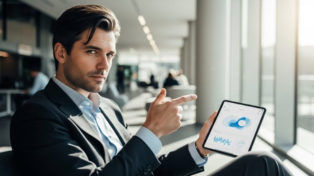 Anton Osika, CEO of Lovable, discussing the transition from manual programming to natural language intent in a modern office setting.