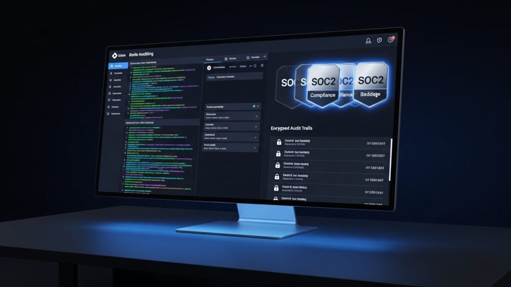  digital dashboard showcasing Lovable’s technical governance features, including LTM-2 memory management and real-time audit trails.