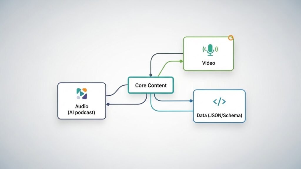 A content distribution workflow showing how to repurpose B2B SaaS technical content for 2026 SEO.