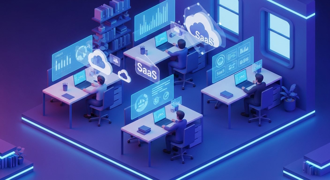 A professional team managing B2B SaaS sales signals and unit economics on digital dashboards.