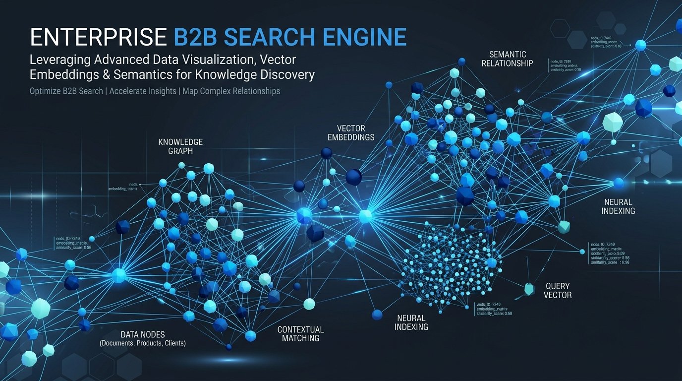 Enterprise B2B search engine architecture and product discovery system